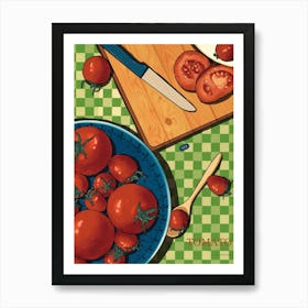 Tomatoes On The Table Art Print