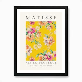 Matisse Flower Collection Print Yellow Art Print