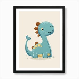 Cute Cartoon Dinosaur 2 Art Print