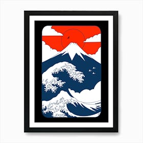 Mountain And Sea Art Print