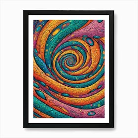 Psychedelic Swirls 3 Art Print