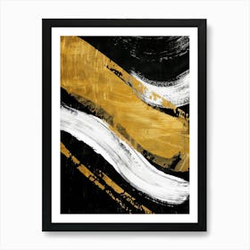 Abstract - Gold And Black Art Print