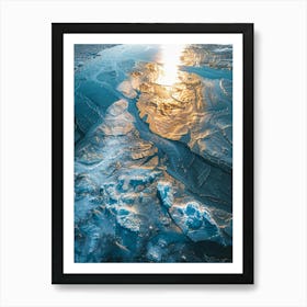 Sunrise Over Ice Floes Art Print