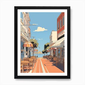 Myrtle Beach South Carolina, Usa, Graphic Illustration 3 Art Print