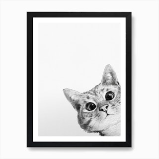 Sneaky Cat Art Print