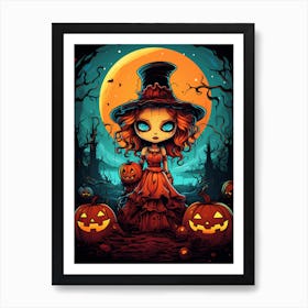 Halloween Witch Art Print