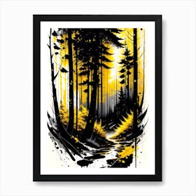 Yellow Forest Art Print