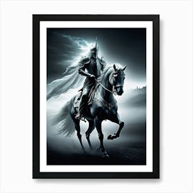 Knight On Horseback Art Print