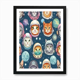 Cats In Space Art Print