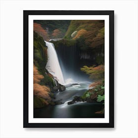 Shiraito Falls, Japan Realistic Photograph (1) Art Print