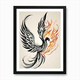 Phoenix Tattoo 3 Art Print