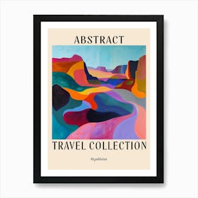 Abstract Travel Collection Poster Kazakhstan 2 Art Print