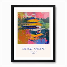 Colourful Gardens Ginkaku Ji  Temple Japan 5 Blue Poster Art Print