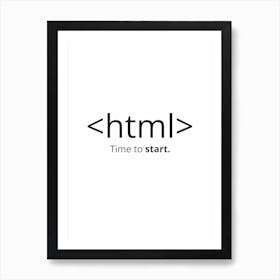 HTML Coding Computer Geeks Art Print