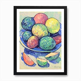 Melon 1 Vintage Sketch Fruit Art Print