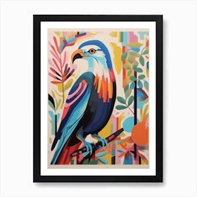 Colourful Scandi Bird Bald Eagle 2 Art Print