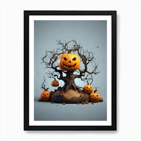 Halloween Tree Art Print