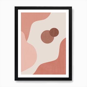 Calming Abstract Painting in Warm Terracotta Tones 4 Art Print