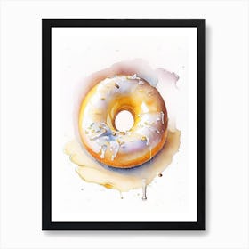 Buttermilk Donut Cute Neon 4 Art Print