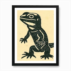 Panther Chameleon Bold Block 3 Art Print