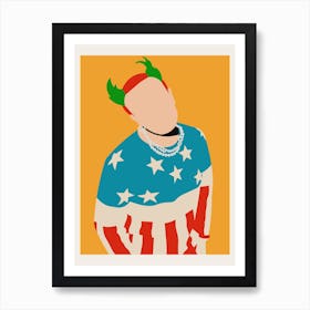 Keith Flint Minimalist Pop Art Portrait Art Print