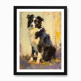 Border Collie Acrylic Painting 2 Art Print