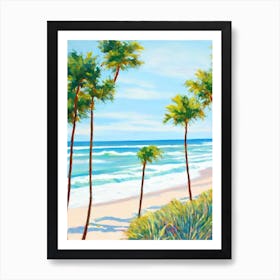 Ocean Grove Beach, New Jersey Contemporary Illustration   Art Print