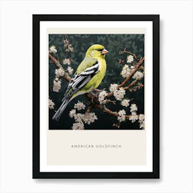 Ohara Koson Inspired Bird Painting American Goldfinch 1 Poster Art Print