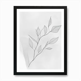 Branch Of Leaves Art Print