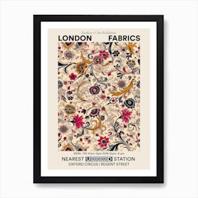Poster Radiant Petals London Fabrics Floral Pattern 6 Art Print