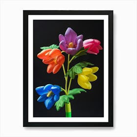 Bright Inflatable Flowers Hellebore 4 Art Print