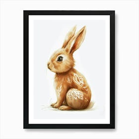 New Zealand Rabbit Kids Illustration 2 Art Print