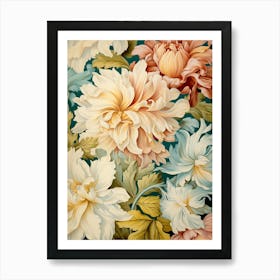 Peony Flower Wallpaper Art Print