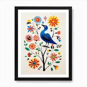 Scandinavian Bird Illustration Mockingbird 3 Art Print