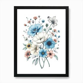 Bouquet Of Flowers 10 Art Print