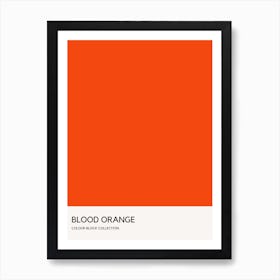 Blood Orange Colour Block Poster Art Print