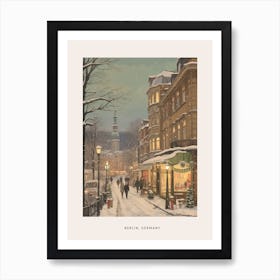 Vintage Winter Poster Berlin Germany 2 Art Print