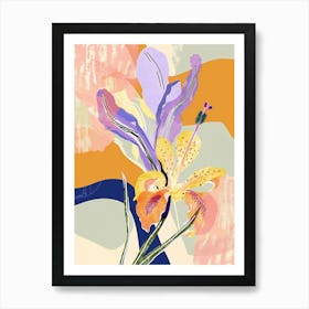 Colourful Flower Illustration Freesia 1 Art Print