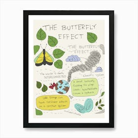 Butterfly Effect Science Aesthetics Hand Drawn Illustration Art Print