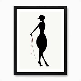 Line Art Woman Body 21 Art Print