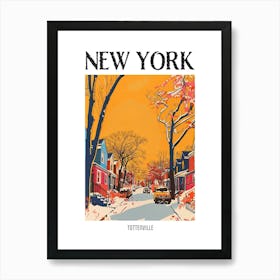 Tottenville New York Colourful Silkscreen Illustration 3 Poster Art Print