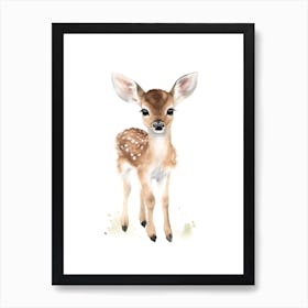 Baby Deer Watercolour Nursery 10 Art Print