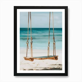 Swing On The Beach 1 Art Print