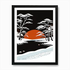 Snow Winter Nature Landscape Frost Art Art Print