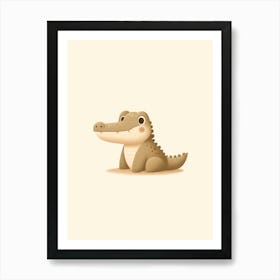 Crocodile Alligator Pastel Nursery Baby Print Art Print