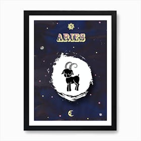 Zodiac Aries Art Print