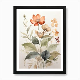 Watercolor Flowers 6 Art Print