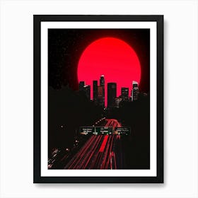 Sunset Over Los Angeles Art Print