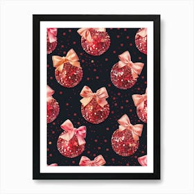 Coquette Disco Balls 1 Pattern Art Print