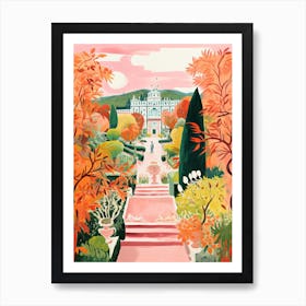 Villa Lante, Italy In Autumn Fall Illustration 0 Art Print